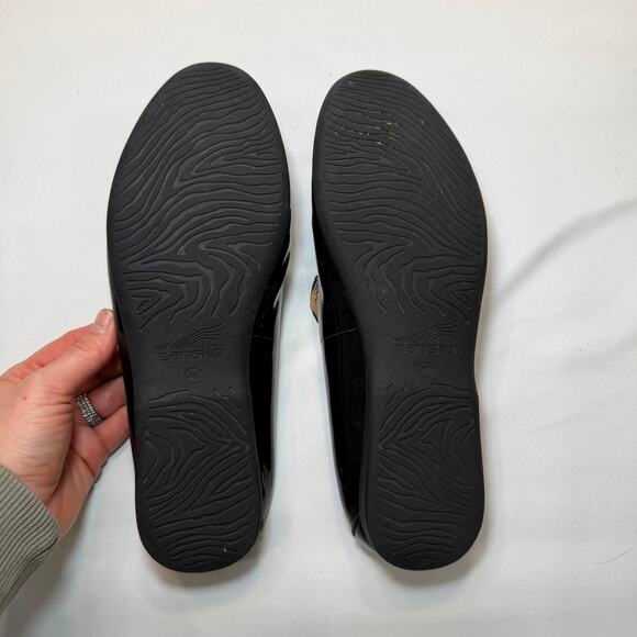 Dansko Lexie Mule Black Patent Leather Slip On Clog Womens 40 Comfort Shoe - Picture 11 of 12